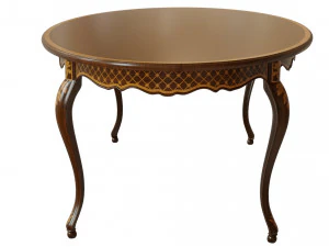 classic table with inlaid veneer 2100 3D Model