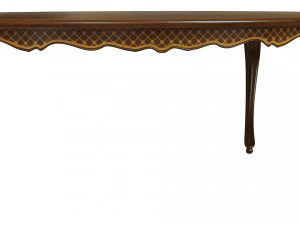 classic table with inlaid veneer 2100 3D Model