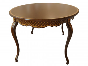 classic table with inlaid veneer 2100 Modello 3D