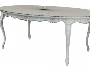classic table with inlaid veneer 2100 Modello 3D