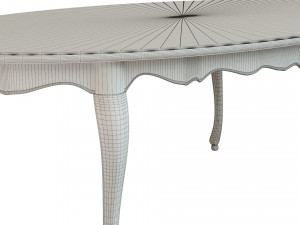 classic table with inlaid veneer 2100 Modello 3D