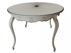 classic table with inlaid veneer 2100 Modello 3D
