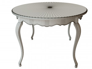 classic table with inlaid veneer 2100 Modello 3D