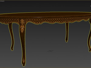 classic table with inlaid veneer 2100 Modello 3D