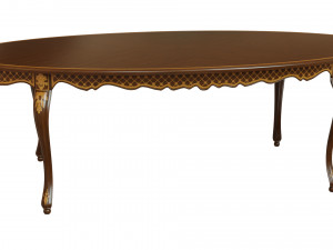classic table with inlaid veneer 2400 3D 모델