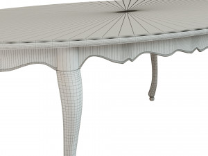classic table with inlaid veneer 2400 3D 모델