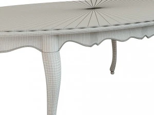 classic table with inlaid veneer 2400 3D Model
