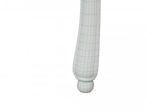 classic table with inlaid veneer 2400 3D Model