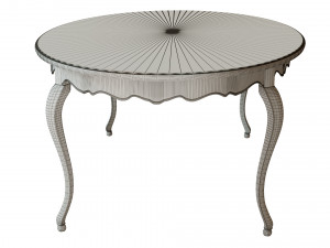 classic table with inlaid veneer 2400 3D 모델