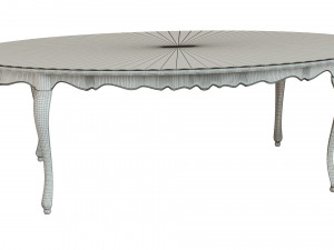 classic table with inlaid veneer 2400 3D 모델