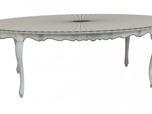 classic table with inlaid veneer 2400 3D Model