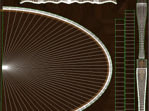 classic table with inlaid veneer 2400 3D 모델
