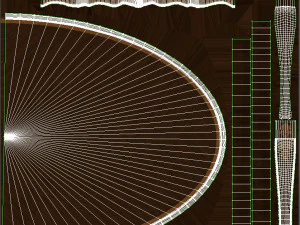 classic table with inlaid veneer 2400 3D Model