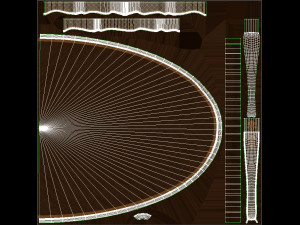 classic table with inlaid veneer 2700 3Dモデル