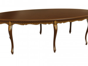 classic table with inlaid veneer 2700 3D 모델
