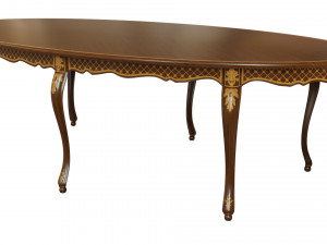 classic table with inlaid veneer 2700 3Dモデル