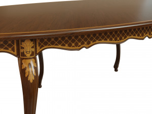 classic table with inlaid veneer 2700 3Dモデル