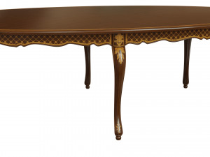 classic table with inlaid veneer 2700 3Dモデル