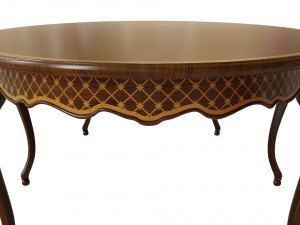 classic table with inlaid veneer 2700 3Dモデル