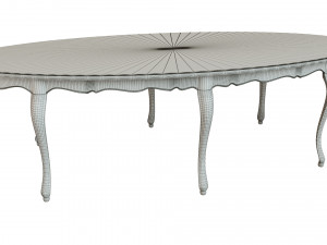 classic table with inlaid veneer 2700 3Dモデル