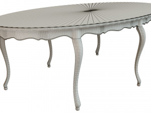 classic table with inlaid veneer 2700 3Dモデル