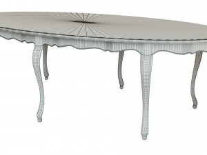 classic table with inlaid veneer 2700 3Dモデル