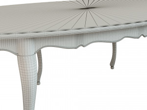 classic table with inlaid veneer 2700 3Dモデル