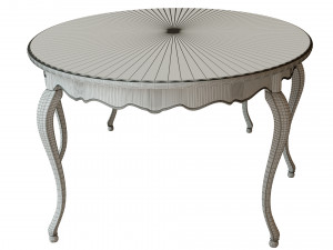 classic table with inlaid veneer 2700 3Dモデル