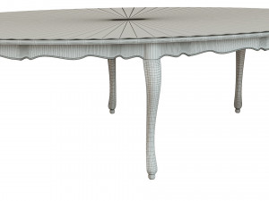 classic table with inlaid veneer 2700 3Dモデル
