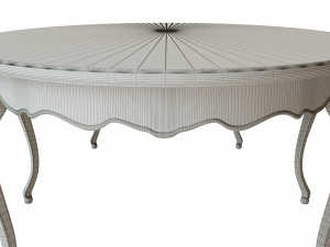 classic table with inlaid veneer 2700 3Dモデル