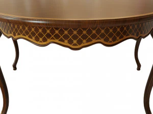 classic table with inlaid veneer 3000 3D Model