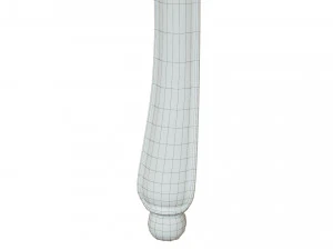 classic table with inlaid veneer 3000 3D Model