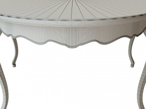 classic table with inlaid veneer 3000 3D Model