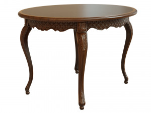 classic table with carvings 1200 Modello 3D