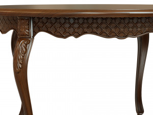 classic table with carvings 1200 Modello 3D