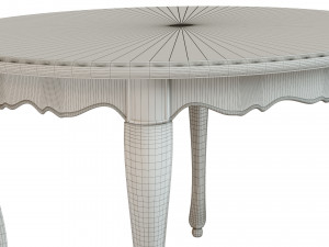 classic table with carvings 1200 Modello 3D