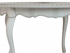classic table with carvings 1200 Modello 3D