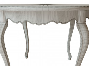 classic table with carvings 1200 Modello 3D