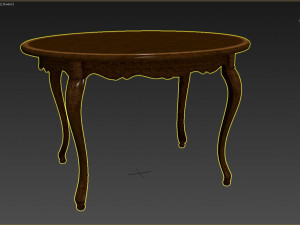 classic table with carvings 1200 Modello 3D
