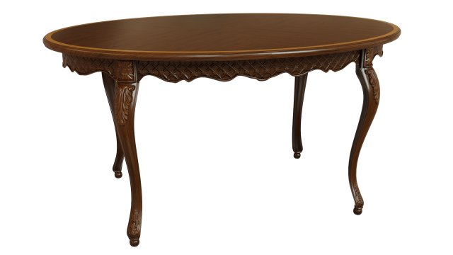classic table with carvings 1500 3D Model .c4d .max .obj .3ds .fbx .stl .blend