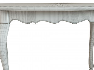 classic table with carvings 1500 3D Model
