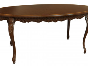 classic table with carvings 1800 Model 3D