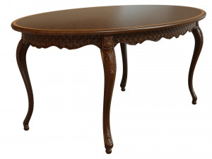 classic table with carvings 1800 Model 3D