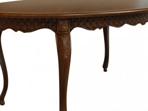 classic table with carvings 1800 3D Model