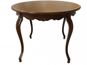 classic table with carvings 1800 Model 3D