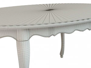 classic table with carvings 1800 3D Model