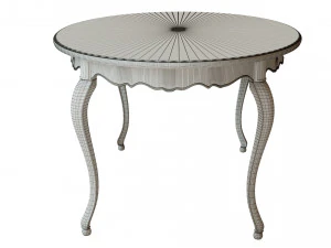 classic table with carvings 1800 3D Model