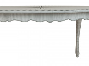 classic table with carvings 1800 Model 3D