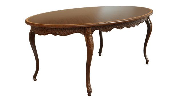 classic table with carvings 2100 3D Model .c4d .max .obj .3ds .fbx .stl .blend 