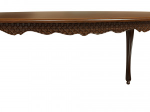 classic table with carvings 2100 3D Model